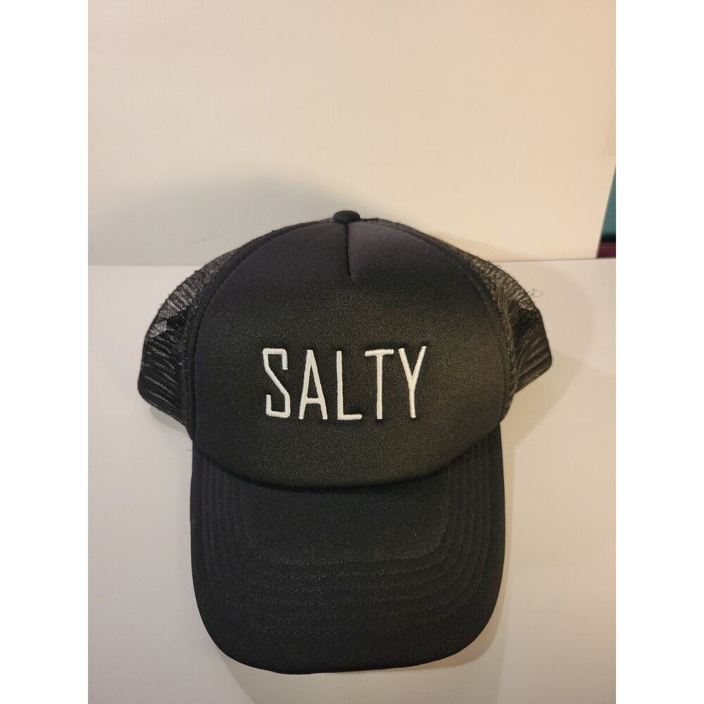 PUGS Salty Black Trucker Hat One Size ADJUSTABLE